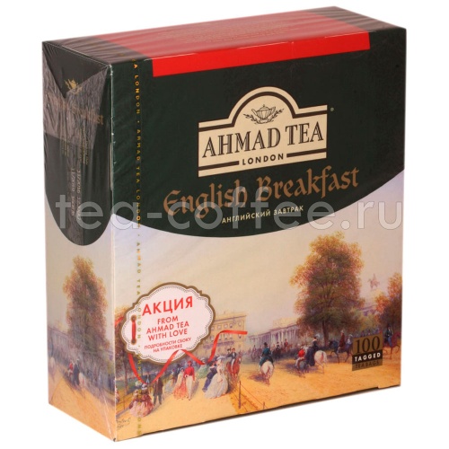 купить ЧАЙ черный "AHMAD English Breakfast" (в коробке)100шт*2гр в Ташкенте