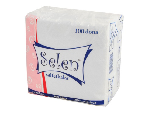 купить Салфетки бумажные белые "SELEN" 100шт.  в Ташкенте