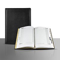 купить Ежедневник А5 Buchkalender halbdatiert Ru Soft schwarz "Оптимун" софт