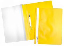 купить Папка -Скоросшиватель А4ф Hatber 120/160мкм Желтая Пластиковая прозрачный верх с един.штрих-кодом