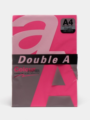 купить Бумага офисная "Double A", 75гр., А4.100л. Neon Pink в Ташкенте
